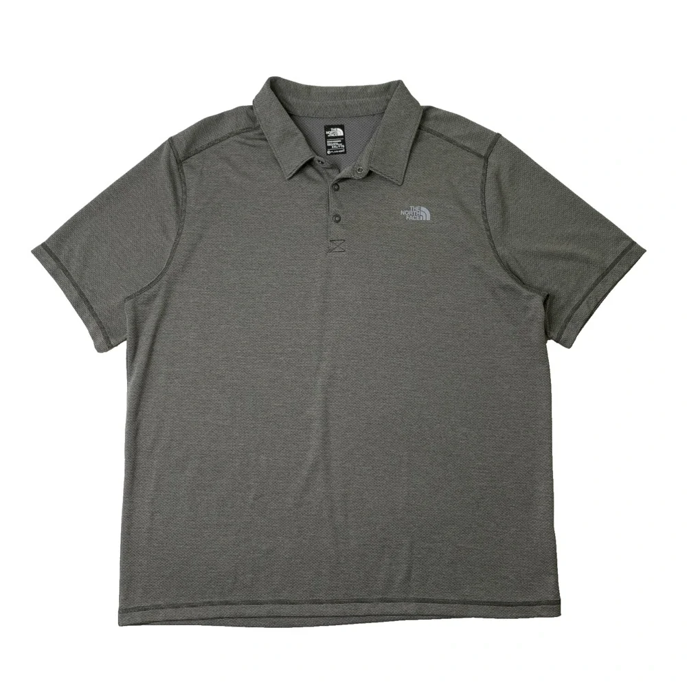 The North Face Shirt Mens XXL Herb Green FlashDry Horizon Polo Lightweight Golf